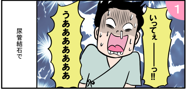 「いってぇーっ!!」「うあああああああ」尿管結石で