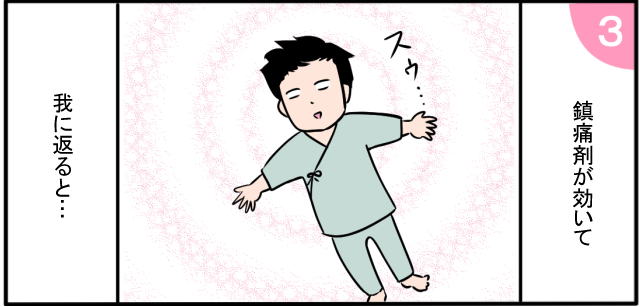 鎮痛剤が効いて我に返ると・・・